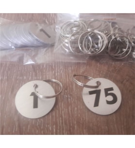 Vestiyer Numarası,Tek Taraflı, TEK TAKIM (Gümüş)