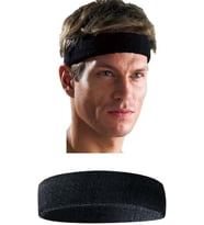 CKSpor Unisex Havlu Ter Bandı Kafa Bandı Tenis Saç Bandı Headband (Siyah)