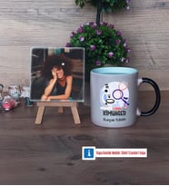 Kimyager Fotoğraflı Dekoratif Taş, Kupa Bardak Beyaz Hediye (Model 9)