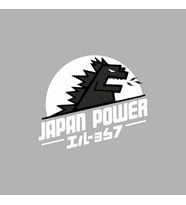 Japan Power Araba Sticker siyah 16x14 CM (Beyaz)