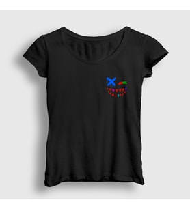 Presmono Kadın Beyaz Face Gorillaz T-Shirt 399619tt (Siyah)