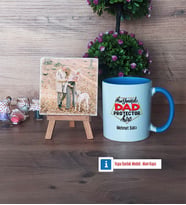 Babaya Hediye Fotoğraflı Dekoratif Taş, Kupa Bardak Beyaz Hediye Babaya Doğum Günü Hediyesi (Model 4)