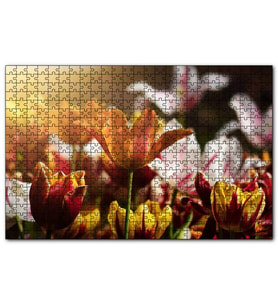 Cakapuzzle Laleler ve Güneş Işıkları  Puzzle Yapboz MDF (Ahşap) (255 Parça)