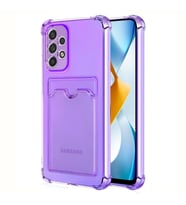 Microsonic Samsung Galaxy A73 5G Card Slot Shock Kılıf Pembe (Lila)