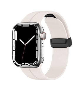 Apple Watch 7 41mm Zore KRD-84 Silikon Kordon (Bej)