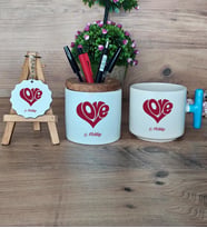 Love Sevgili Hediye Sepeti Kupa Bardak T Kulplu, Kalemlik ve Anahtarlık Sevgiliye Sevgililer Günü Hediyesi (Model 3)