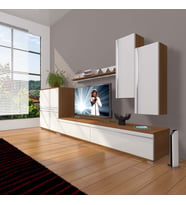 Decoraktiv Eko 6 Mdf Std Tv Ünitesi Tv Sehpası (Beyaz - Kahverengi)