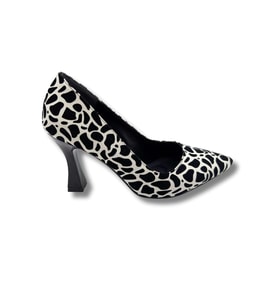 Zivanta Leopar Desenli Kadın Stiletto - Zivanta - SİYAH - 39 (Beyaz-Siyah)