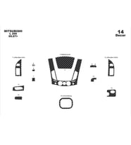 Meriç® Mitsubishi L200 4X2 Ön Torpido Kaplama Maun 14 Parça 2007-2013 (Karbon)