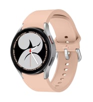 Samsung Galaxy Watch 4 5 Pro 40 42 44 45 46mm Uyumlu Orjinal Tasarım Kavisli PureLux Silikon Kordon (Pudra)