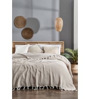 Çift Kişilik Yatak Pikesi Deniz 200 x 230 Cm (Bej)