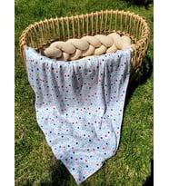 Çok Amaçlı Bambu Kız-erkek Bebek/çocuk Müslin Örtü & Battaniyesi 120x120cm DESENLİ (Kırmızı)