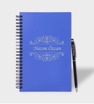 Kendin Tasarla Ahşap Defter Kalem (Mavi)