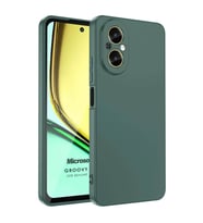 Microsonic Realme 12 Lite Kılıf Groovy Soft Siyah (Koyu Yeşil)