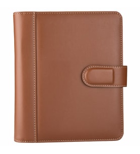 Organizer Ajanda Kılıflı A5 4 Halkalı 15x21 4 Delikli Tarihsiz Kareli Blok Rainbow Vegan 19,5x23 cm (Taba)