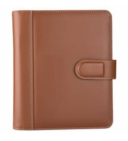 Organizer Ajanda Kılıflı A5 4 Halkalı 15x21 4 Delikli Tarihsiz Kareli Blok Rainbow Vegan 19,5x23 cm (Taba)