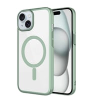 Vendas iPhone 15 Plus Uyumlu Riksos Serisi Wireless Şarj Özellikli Mat Sert PC Kılıf (Yeşil)