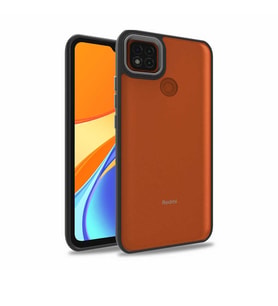 Xiaomi Redmi 9C Kılıf Case, Kamera Lens Korumalı Elektroplatin Kaplama Sert PC Koruyucu Colourful Platinum Serisi (Siyah)