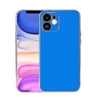 Uyumlu Model Apple iPhone 11 Kılıf A+ Goldy Tarz Kapak (SAKS MAVI)