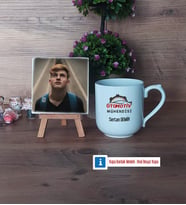 Otomotiv Mühendisi Fotoğraflı Dekoratif Taş, Kupa Bardak Beyaz Hediye (Model 5)