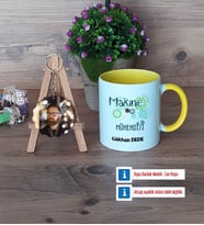 Makine Mühendisi Kupa Bardak Beyaz ve Fotoğraflı Ahşap Anahtarlık Hediye (Model 7)