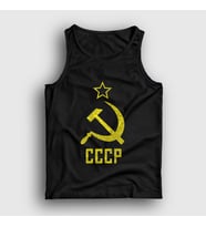 Presmono Unisex Haki Logo CCCP Sovyetler Birliği Atlet 266947tt (Siyah)