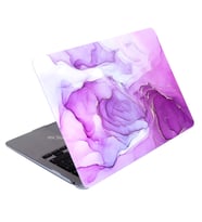 McStorey Macbook Air M1 ile Uyumlu Kılıf HardCase A1932 A2179 A2337 Marble14NL (Eflatun)