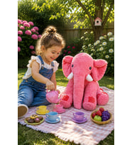 Uyku Arkadaşım 65 Cm Fil Peluş Fil (Pembe)