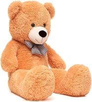 100 cm Papyonlu Peluş Ayı - % 100 Yerli İmalat - Sevgiliye Özel Pelüş Ayıcık (Kahverengi)