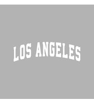 Los Angeles Araba Sticker siyah 18x5 CM (Beyaz)