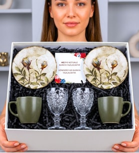 hediyeliK 2 Kişilik Türk Kahve Fincanı Seti (Model 1)