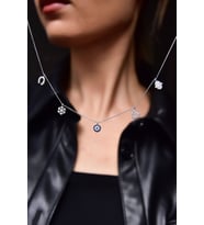 Papatya Silver 925 Ayar Gümüş Şans Kolye (Rodyum)