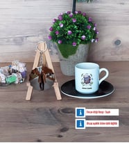 Öğretmenler Günü Hediyesi Türk Kahvesi Fincanı Ahşap Altlıklı ve Fotoğraflı Ahşap Anahtarlık Hediye (Model 7)