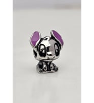 ÇELİK CHARM MOR KULAKLI KÖPEK (Gümüş)