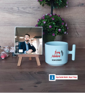 İcra Müdürü Fotoğraflı Dekoratif Taş, Kupa Bardak Beyaz Hediye (Model 12)