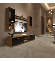 Decoraktiv Eko 5da Mdf Dvd Tv Ünitesi Tv Sehpası (Pera - Siyah)