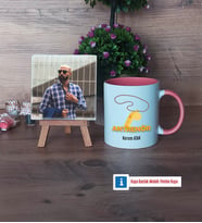Antrenör Fotoğraflı Dekoratif Taş, Kupa Bardak Beyaz Hediye (Model 6)