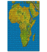 Cakapuzzle Afrika Coğrafi Haritası Puzzle Yapboz MDF (Ahşap) (500 Parça)