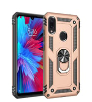 Microsonic Xiaomi Redmi Note 7 Pro Kılıf Military Ring Holder (Gold)