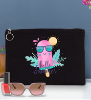 BK Gİft Yaz Temalı-5 Astarlı Portföy Çanta 30x21cm(12 Renk Seçeneği), Baskılı El Çantası, Organizer Çanta (Siyah)