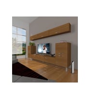 Decoraktiv Eko 9 Slm Std Krom Ayaklı Tv Ünitesi Tv Sehpası (Ceviz)