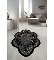 Dijital Baskılı Kaymaz Taban Yıkanabilir Lazer Kesim Salon Halısı Yolluk NLZR-HT-1021 (Çok Renkli)
