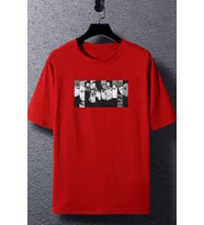 Unisex Naruto Baskılı T-shirt (Kırmızı)