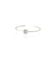 Kadir Jewellery Zirkon Taşlı Ayarlanabilir 925 Ayar Gümüş Kaplama Bilezik (Gri)