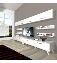 Decoraktiv Eko 360Y Slm Retro Tv Ünitesi Tv Sehpası (Beyaz)