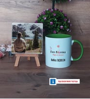 Fen Bilimleri Öğretmeni Fotoğraflı Dekoratif Taş, Kupa Bardak Beyaz Hediye (Model 14)