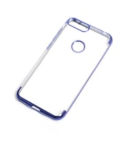 Alcatel 1S Kılıf Dört Köşeli Lazer Silikon Kılıf (Mavi)