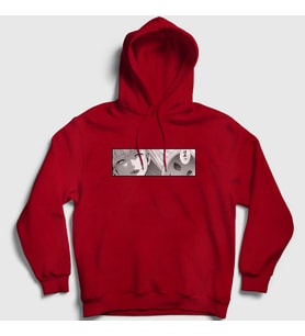 Presmono Unisex Beyaz Kirari Anime kakegurui Kapüşonlu Sweatshirt 239940tt (Kırmızı)