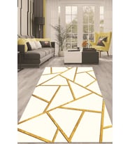 Dijital Kaymaz Taban Yıkanabilir Modern Renkli Salon Halısı Mutfak Halısı Yolluk ND-HT-683 (Krem)