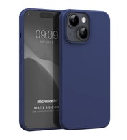 Microsonic Matte Silicone Apple iPhone 15 Plus Kılıf Siyah (Lacivert)